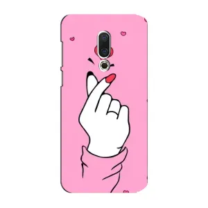 Чехол с принтом для Meizu 15 Plus (AlphaPrint - Знак сердечка)