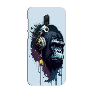 Чехол с Обезьянами Meizu 15 - (AlphaPrint) (Горилла в наушниках)