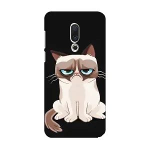 Чехол с принтом для Meizu 15 (AlphaPrint) Модные коты (Грустный кот)