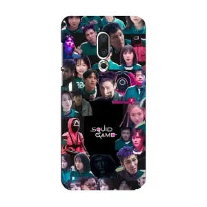 Чехол Гра в кальмара для Meizu 15 (Коллаж Игра кальмара)