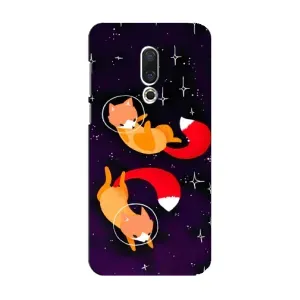 Чехлы с картинкой Лисички для Meizu 15 (VPrint) (Лисички космонавты)