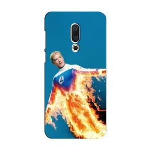 Чехол с принтом Фантастическая четверка для Meizu 15 (Человек-факел в огне)