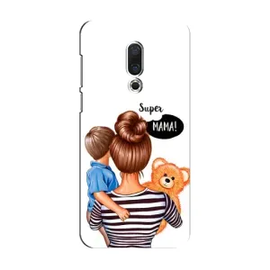 Чехол с печатью для Meizu 15 - (Мама с ребенком) (AlphaPrint) (Мама с сыном)