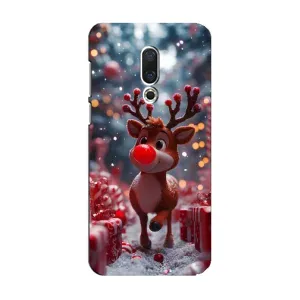 Яркий чехол для Meizu 15 с Зимними Оленятами (Олень среди подарков)
