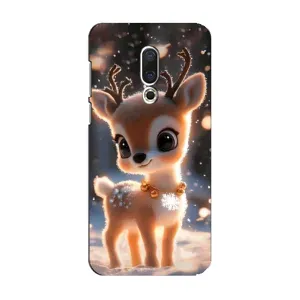 Яркий чехол для Meizu 15 с Зимними Оленятами (Олененок)