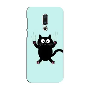 Чехол с принтом для Meizu 15 (AlphaPrint) Модные коты (Падающий кот)