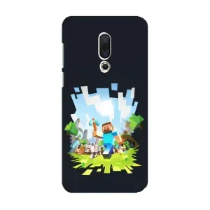 Чохол з принтом «персонажі Minecraft» для Meizu 15
