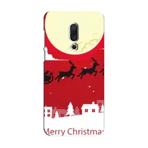 Різдвяні Чохли для Meizu 15 (VPrint) (Санта з оленями)