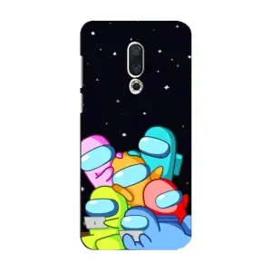 Чехол Амонг Ас для Meizu 15 (AlphaPrint) (Скины в космосе)