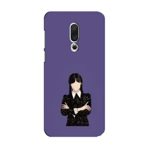 Чехлы Венсдей на Meizu 15 Уэнсдей (AlphaPrint) (Уэнздей в черном)