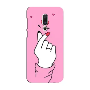 Чехол с принтом для Meizu 15 (AlphaPrint - Знак сердечка)