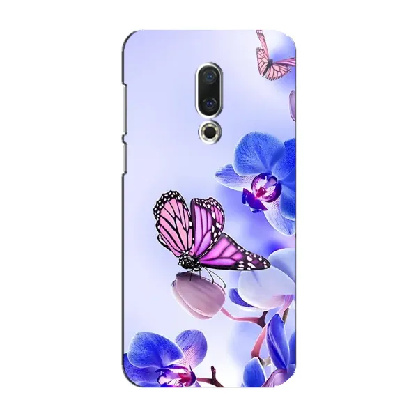 Чохол з принтом «Метелик на квітах» для Meizu 16 Plus