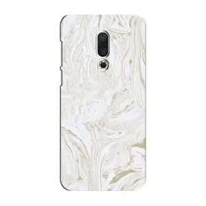 Мраморный чехол на Meizu 16 Plus (VPrint) (Белый мрамор)