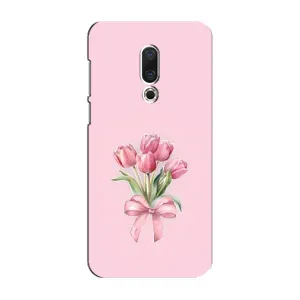 Чехол с розовым рисунком для Meizu 16 Plus (Букет цветов)