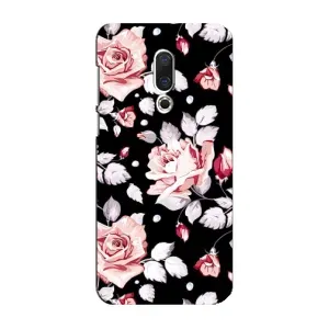 Чохол з принтом «Квіти на чорному» для Meizu 16 Plus