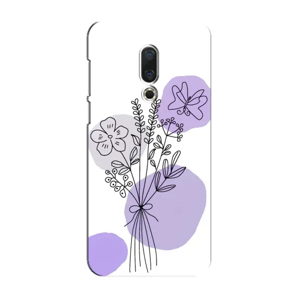 Чехол с принтом «Букет фиолетовая абстракция» для Meizu 16 Plus