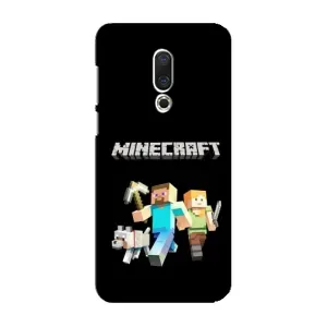 Чехол Майнкрафт на Meizu 16 Plus (AlphaPrint) Minecraft (герои Minecraft)