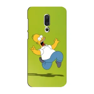 Чехол с Симпсонами для Meizu 16 Plus (VPrint) (Гомер Симпсон)