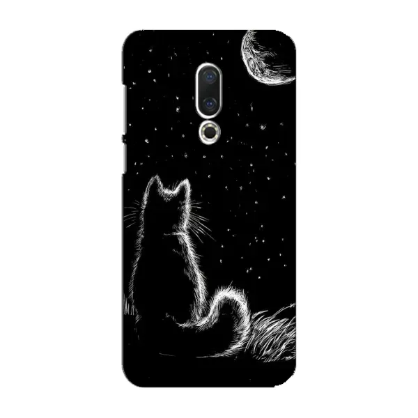 Чехол с принтом «Котик и луна» для Meizu 16 Plus