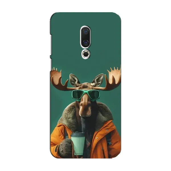 Чехол с принтом «Лось с кофе» для Meizu 16 Plus