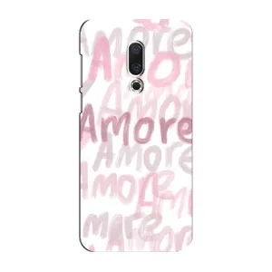 Чехол с розовым рисунком для Meizu 16 Plus (Аморе любовь)