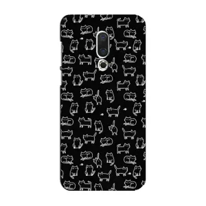 Чехол с принтом для Meizu 16 Plus (AlphaPrint) Модные коты (Меленькие котики)