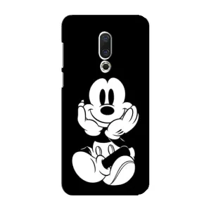 Міккі Маус чохол для Meizu 16 Plus (AlphaPrint - Мультяшні) (Маус на чорному)