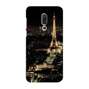 Чехол Эйфелева Башня для Meizu 16 Plus - (AlphaPrint) (Ночной Париж)