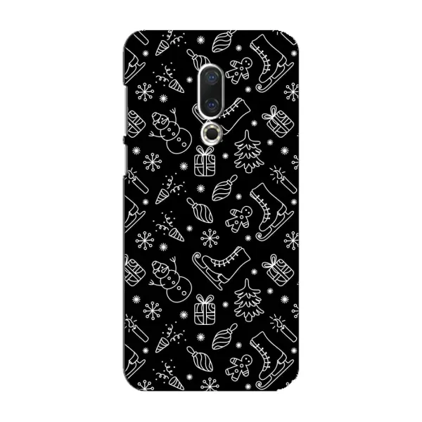 Чохол з принтом «Новорічний фон» для Meizu 16 Plus Чохол з принтом «Новорічний фон» для Meizu 16 Plus