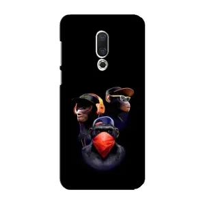 Чехол с Обезьянами Meizu 16 Plus - (AlphaPrint) (Три обезьяны)