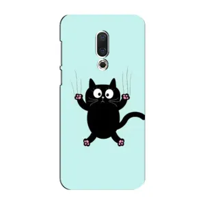 Чехол с принтом для Meizu 16 Plus (AlphaPrint) Модные коты (Падающий кот)