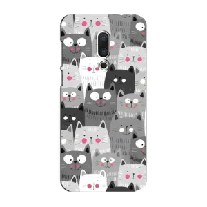 Чехлы с Котиками для Meizu 16 Plus (VPrint) (Рисованные котики)