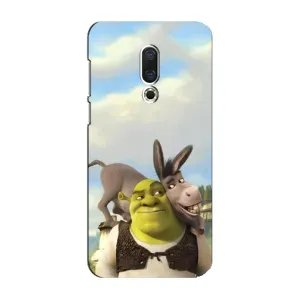 Чехол с мультфильмом Шрек на Meizu 16 Plus (Шрек и Осел)