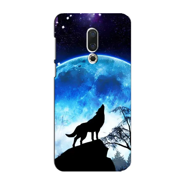 Чохол з принтом «Вовк на місяць» для Meizu 16 Plus
