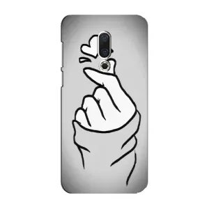 Чехол с принтом для Meizu 16 Plus (AlphaPrint - Знак сердечка) (Значок Love)