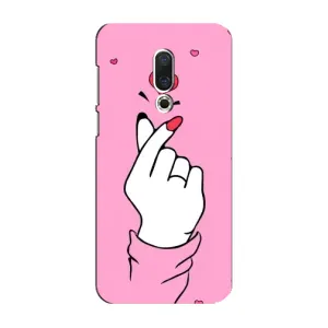 Чехол с принтом для Meizu 16 Plus (AlphaPrint - Знак сердечка)