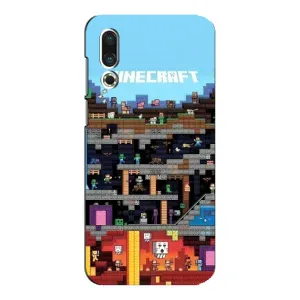 Чехол Майнкрафт на Meizu 16s (AlphaPrint) Minecraft (фон Minecraft)