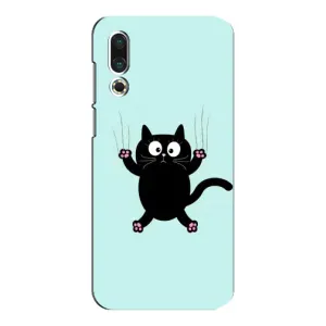 Чехол с принтом для Meizu 16s (AlphaPrint) Модные коты (Падающий кот)