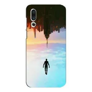 Чехол с человеком пауком для Meizu 16s - (AlphaPrint) (Паук человек)