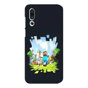 Чехол Майнкрафт на Meizu 16s (AlphaPrint) Minecraft (персонажи Minecraft)