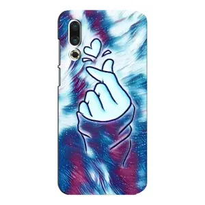 Чехол с принтом для Meizu 16s (AlphaPrint - Знак сердечка) (Радужное сердце)