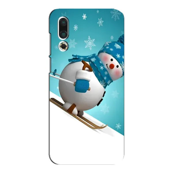 Чехол с принтом «Снеговик на лыжах» для Meizu 16s