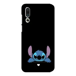 Чехол с принтом Стич на Meizu 16s (Стич на черном)