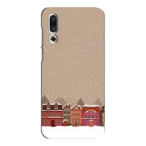 Новогодние, Праздничные Чехлы для Meizu 16s - 2024 год (Зимний город)