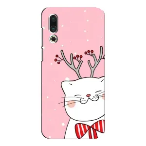 Новогодние Чехлы для Мейзу 16с (VPrint) (Зимний кот)