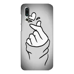 Чехол с принтом для Meizu 16s (AlphaPrint - Знак сердечка) (Значок Love)