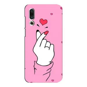 Чехол с принтом для Meizu 16s (AlphaPrint - Знак сердечка)