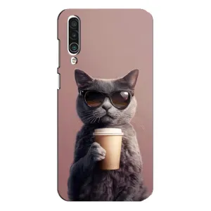 Чехол с принтом стильные животные для Мейзу 16кс (Кот с кофе)