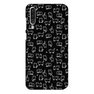 Чехол с принтом для Meizu 16xs (AlphaPrint) Модные коты (Меленькие котики)