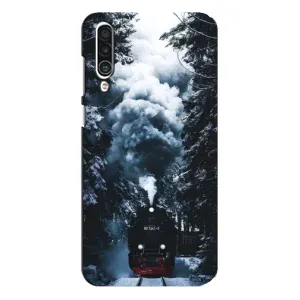 Новогодние, Праздничные Чехлы для Meizu 16xs - 2024 год (Зимний поезд)